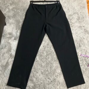 Forever 21 Men's Black Elastic-Waist Dress Pants